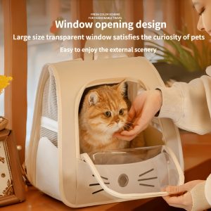Pet Backpack with Padded Set, Breathable Cat and Dog Travel Bag Combo, Portable Pet Carrier Bag with Mesh Window, Ideal for Outdoor, Hiking, and Daily Walks - Image 2