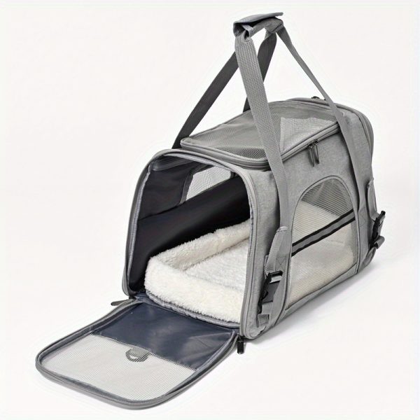 Pet Carrier Handbag Portable Foldable Cat and Dog Bag with Cushion Breathable Pet Backpack for Cats