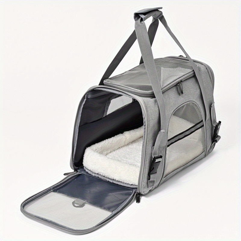 Pet Carrier Handbag Portable Foldable Cat and Dog Bag with Cushion Breathable Pet Backpack for Cats - Image 5