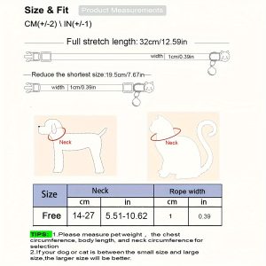 Adjustable Nylon Pet Collar with Embroidered Butterfly & Flower Design, Bell Charm - Perfect for Cats and Small Dogs - Image 4