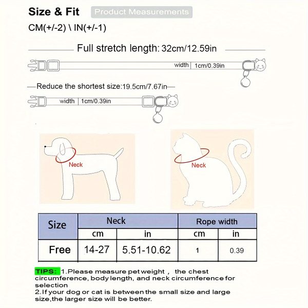 Adjustable Nylon Pet Collar with Embroidered Butterfly & Flower Design, Bell Charm - Perfect for Cats and Small Dogs