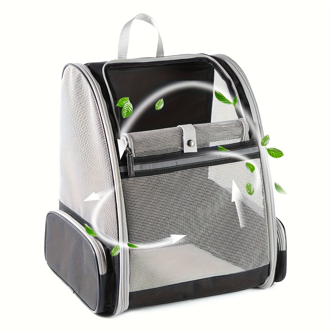 Foldable Ventilated Cat & Dog Carrier Backpack with Ventilation System & Harness System Suitable for Travel, Hiking, Car Rides - Carrier Suitable for Pets, Outdoor Carrier for Airplane, Train, Vehicle Use - Image 7