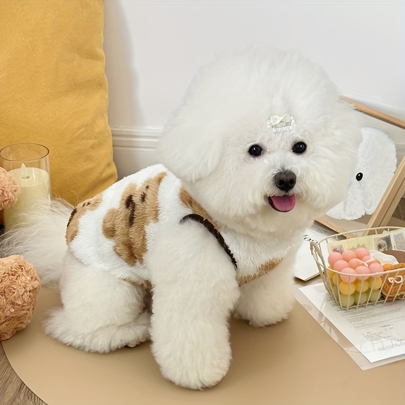 Winter Clothes Ins Style New Pet Dog Fleece Warm Traction Clothes Teddy Bichon Frise Poodle Cute Vest - Image 9