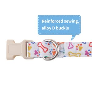 1pc of Colorful Bone-patterned Dog Collar, Made of Fashionable and Soft Material, Adjustable Pet Gift Suitable for Dogs of Various Sizes - Image 3