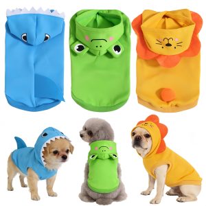 1pc Cute Cartoon 3D Animal Pet Hoodie | Warm Polyester Knit Fabric, Suitable for Medium And Small Dogs, Newborn Puppies, for All Seasons - Image 2
