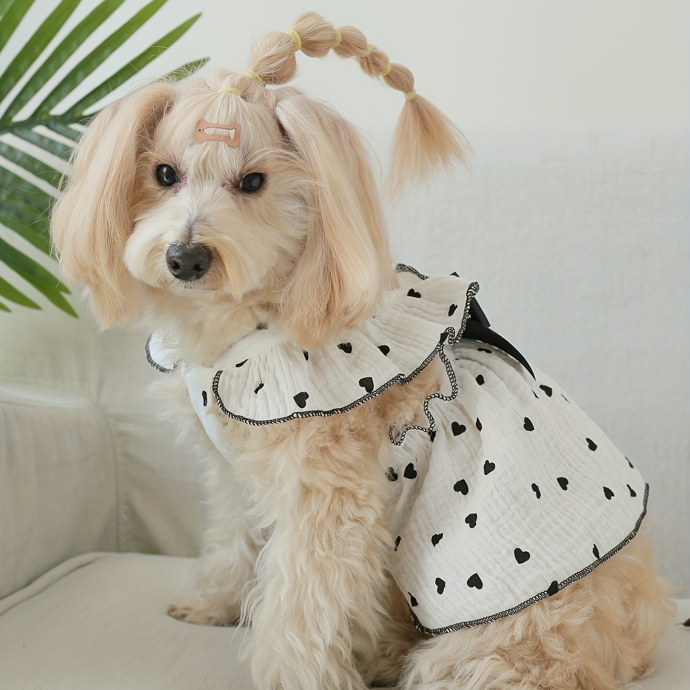 Pet Clothing Cute Romantic Love Strap Lace Dress 1pc - For Small Dogs & Cats - Perfect for Valentine's Day & Special Occasions -  Dress Up Your Furry Friend - Image 4