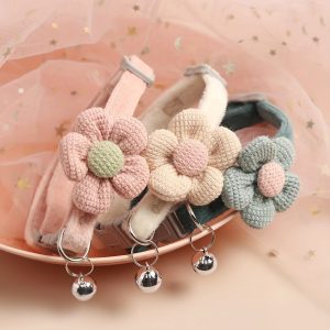 Random 1pc Pet Bell Collar Cute Dog Cat Universal Puppy Teddy Dog Collar