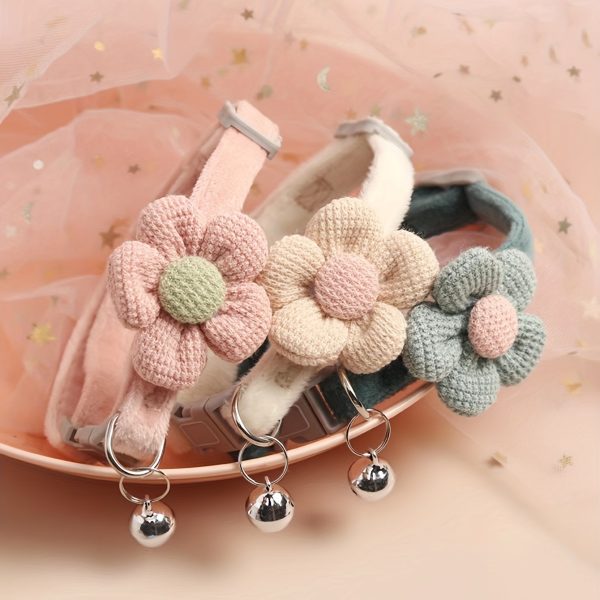Random 1pc Pet Bell Collar Cute Dog Cat Universal Puppy Teddy Dog Collar