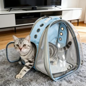 Cat Expandable Backpack | Aviation-Certified, Front And Back Dual Expandable Cat Backpack Carrier, Expandable Pet Carrier Backpack for Large Fat Cat And Small Puppy, Rabbits, Birds, Small Pets, Portable, Breathable, for Large-Capacity Carrier - Image 6