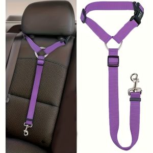 1pc Dog Belt Vest-Adjustable Car Safety Belly Band, Equipped With Solid Metal, Comfortable Padded Design And Ergonomic Support, Convenient Installation Automatic Haul Rope, Dedicated Pet Travel