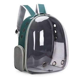Fully Transparent Pet Bag, Backpack, Hard-Shell Carrier for Cats, Portable for Dogs And Cats, Space Capsule Cat Bag, Large Capacity for Two Cats with Zipper Closure - Image 3
