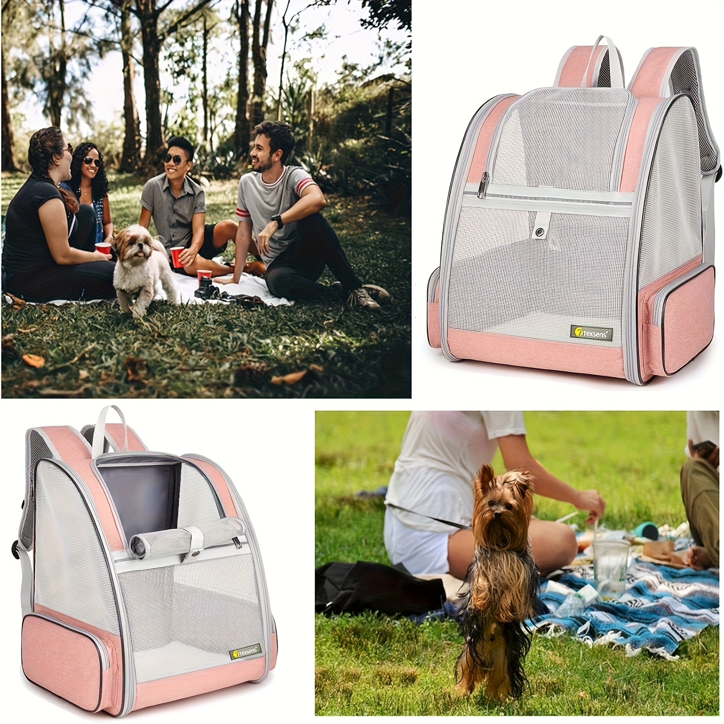 Foldable Ventilated Cat & Dog Carrier Backpack with Ventilation System & Harness System Suitable for Travel, Hiking, Car Rides - Carrier Suitable for Pets, Outdoor Carrier for Airplane, Train, Vehicle Use - Image 5