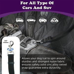 1pc Dog Belt Vest-Adjustable Car Safety Belly Band, Equipped With Solid Metal, Comfortable Padded Design And Ergonomic Support, Convenient Installation Automatic Haul Rope, Dedicated Pet Travel - Image 12
