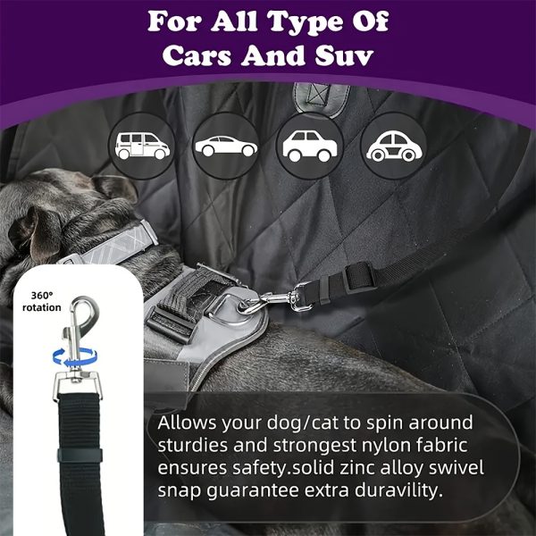 1pc Dog Belt Vest-Adjustable Car Safety Belly Band, Equipped With Solid Metal, Comfortable Padded Design And Ergonomic Support, Convenient Installation Automatic Haul Rope, Dedicated Pet Travel