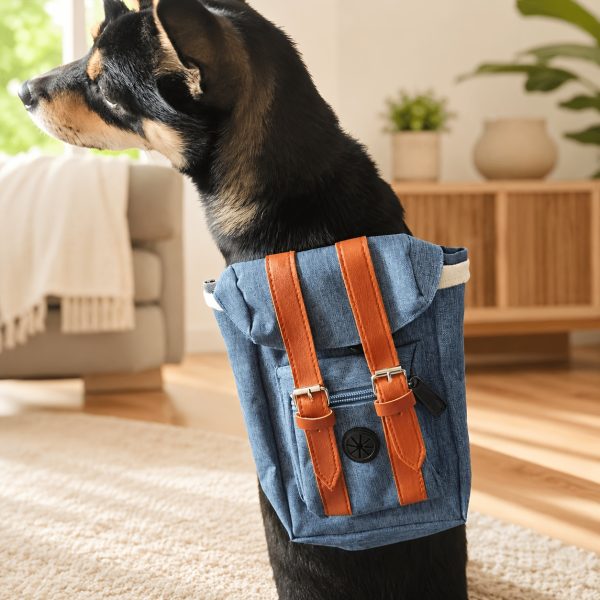 Lovely Dog Backpack Strap for Small And Medium-Sized Dogs, Adjustable Pet Saddle Bag with Pocket, Portable Outdoor Travel Backpack for French Bulldog Corgi