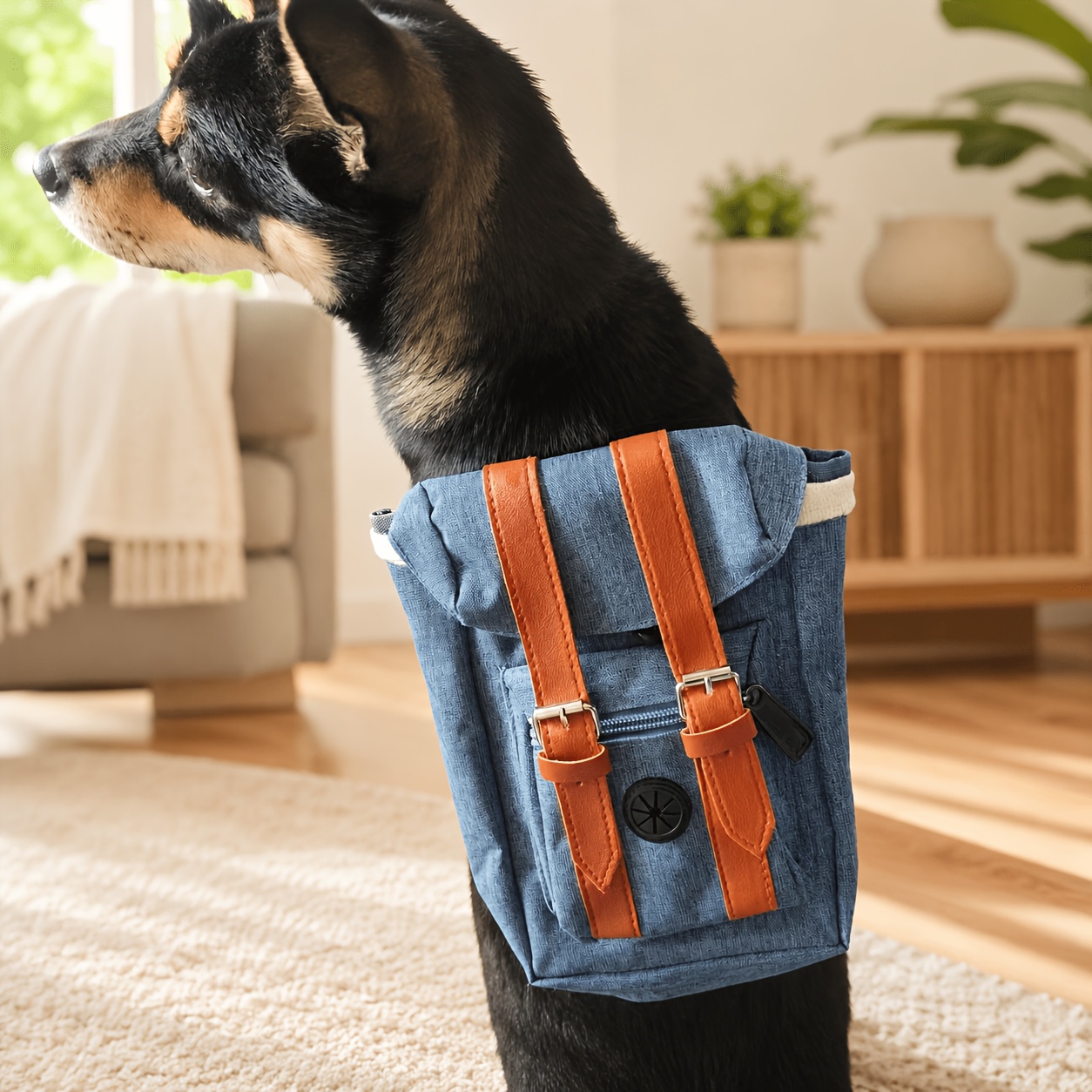 Lovely Dog Backpack Strap for Small And Medium-Sized Dogs, Adjustable Pet Saddle Bag with Pocket, Portable Outdoor Travel Backpack for French Bulldog Corgi - Image 6
