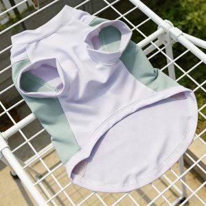 A Breathable Mesh Material Dog Sun Protection Suit That Can Block UV Rays in Summer, with Logo Design and Color-blocking, Suitable for Small and Medium Dogs Such as Chihuahuas, Poodles, and Bichons, and Can Be Used for Leashing Cats and Dogs - Image 3