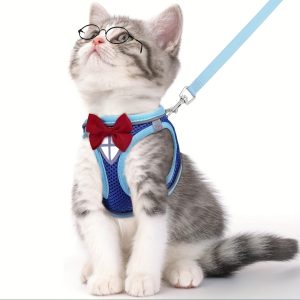 Cat Harness and Leash Set, Soft and Breathable Vest with Reflective Strips, Escape-Proof Kitten Harness, Suitable for Cat Walking and Travel - Image 13