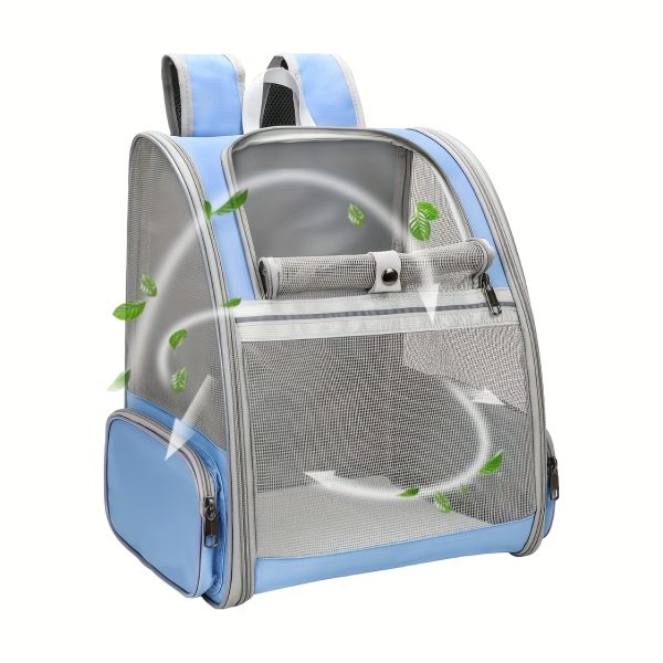 Foldable Ventilated Cat & Dog Carrier Backpack with Ventilation System & Harness System Suitable for Travel, Hiking, Car Rides - Carrier Suitable for Pets, Outdoor Carrier for Airplane, Train, Vehicle Use