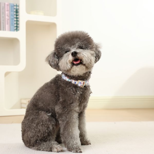 1pc of Colorful Bone-patterned Dog Collar, Made of Fashionable and Soft Material, Adjustable Pet Gift Suitable for Dogs of Various Sizes