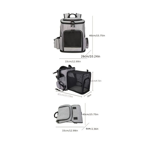 Pet Carrier, Cat Carrier, Handheld Pet Bag, Pet Carrier Backpack - Portable Cat Carrier with Soft Sides for Medium Cats and Small Dogs up to 15 Lbs, Pet Carrier Bag, Airline-Approved Travel Dog Carrier
