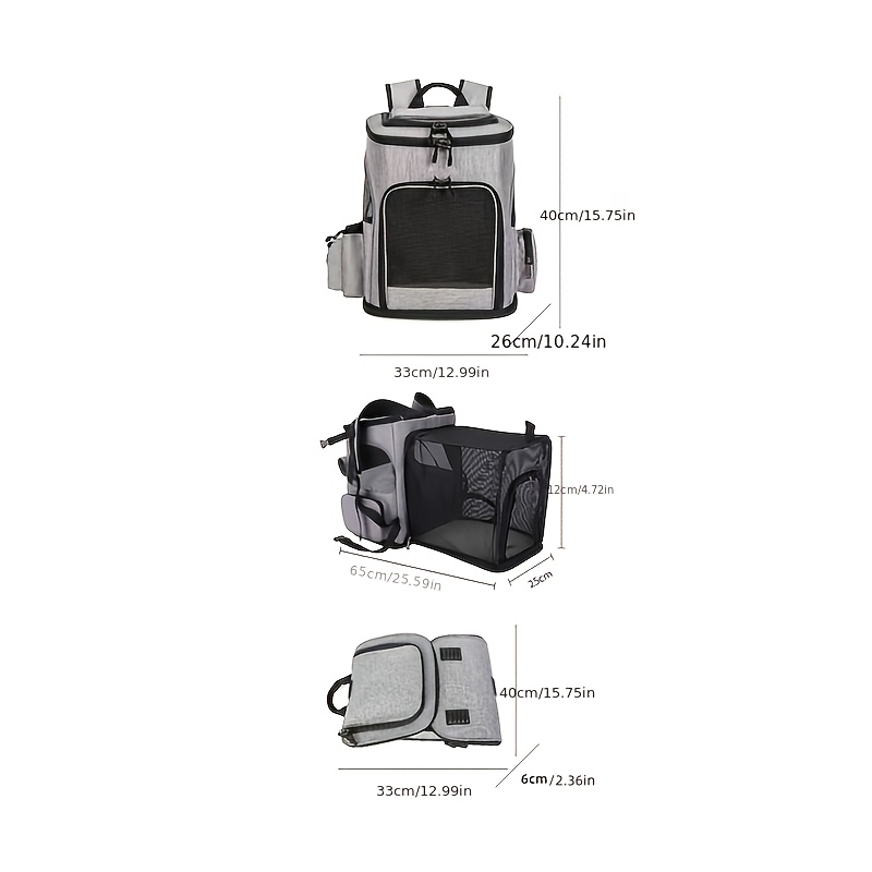 Pet Carrier, Cat Carrier, Handheld Pet Bag, Pet Carrier Backpack - Portable Cat Carrier with Soft Sides for Medium Cats and Small Dogs up to 15 Lbs, Pet Carrier Bag, Airline-Approved Travel Dog Carrier - Image 4